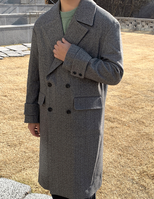 트윌 더블 울 코트 (2color)